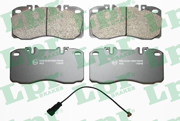 LPR 05P1164C - Kit de plaquettes de frein, frein à disque cwaw.fr