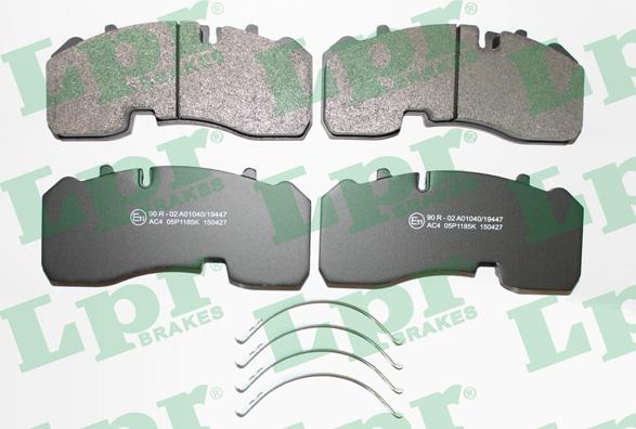 LPR 05P1185 - Kit de plaquettes de frein, frein à disque cwaw.fr