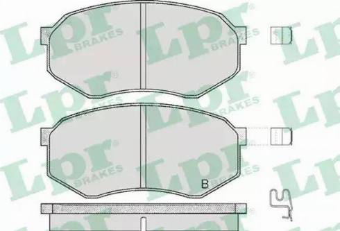 LPR 05P374 - Kit de plaquettes de frein, frein à disque cwaw.fr