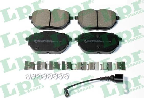 LPR 05P2254AK - Kit de plaquettes de frein, frein à disque cwaw.fr