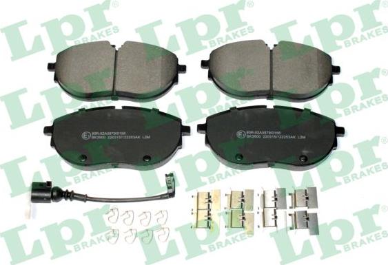 LPR 05P2253AK - Kit de plaquettes de frein, frein à disque cwaw.fr