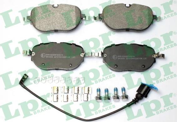 LPR 05P2261AK - Kit de plaquettes de frein, frein à disque cwaw.fr