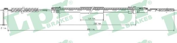 LPR C0626B - Tirette à câble, frein de stationnement cwaw.fr