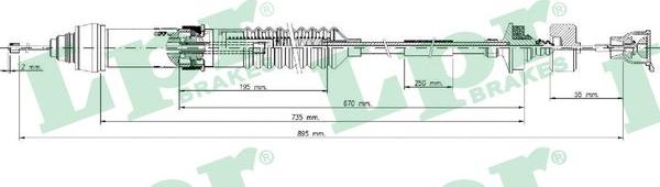 LPR C0016C - Tirette à câble, commande d'embrayage cwaw.fr