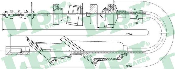 LPR C0020C - Tirette à câble, commande d'embrayage cwaw.fr