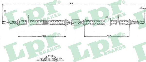 LPR C0141B - Tirette à câble, frein de stationnement cwaw.fr