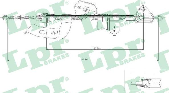 LPR C0133B - Tirette à câble, frein de stationnement cwaw.fr