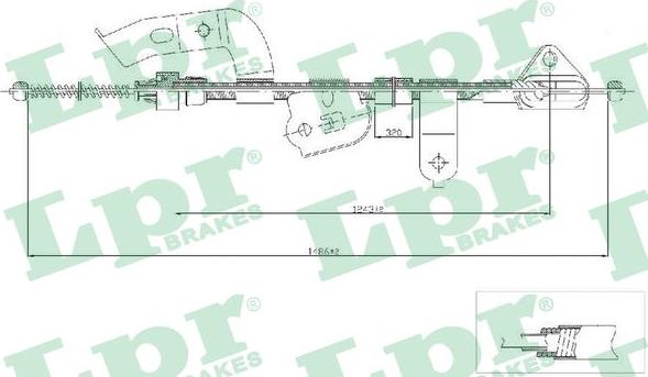 LPR C0132B - Tirette à câble, frein de stationnement cwaw.fr