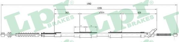 LPR C0874B - Tirette à câble, frein de stationnement cwaw.fr