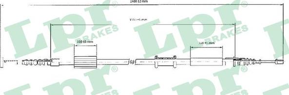 LPR C0208B - Tirette à câble, frein de stationnement cwaw.fr