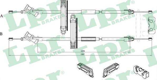 LPR C0227B - Tirette à câble, frein de stationnement cwaw.fr