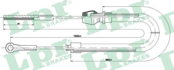 LPR C1531B - Tirette à câble, frein de stationnement cwaw.fr