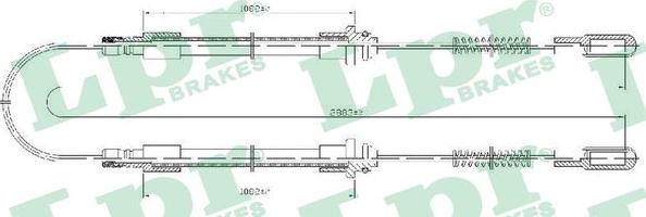 LPR C1688B - Tirette à câble, frein de stationnement cwaw.fr