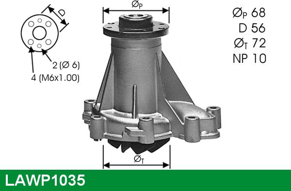 LUCAS LAWP1035 - Pompe à eau cwaw.fr