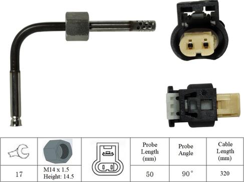 LUCAS LGS6016 - Capteur, température des gaz cwaw.fr