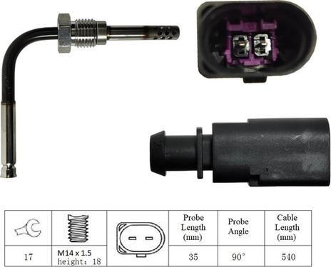 LUCAS LGS6039 - Capteur, température des gaz cwaw.fr