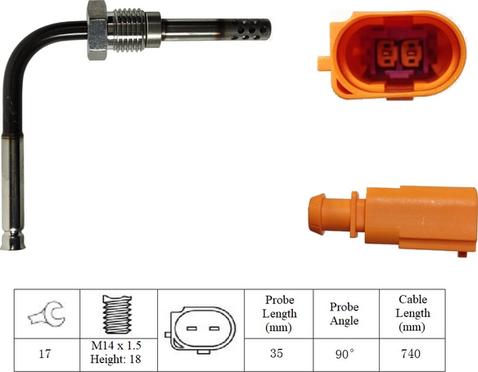 LUCAS LGS7114 - Capteur, température des gaz cwaw.fr