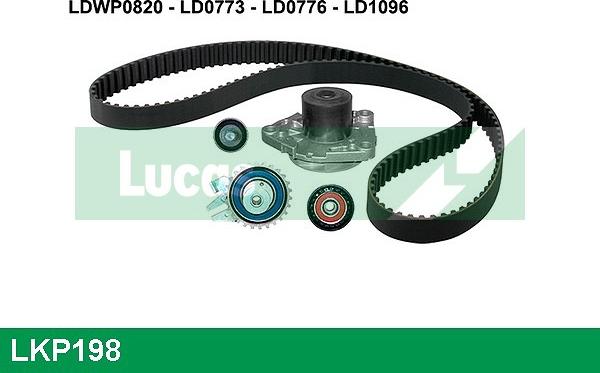 LUCAS LKP198 - Pompe à eau + kit de courroie de distribution cwaw.fr