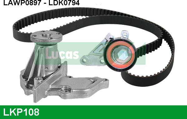 LUCAS LKP108 - Pompe à eau + kit de courroie de distribution cwaw.fr