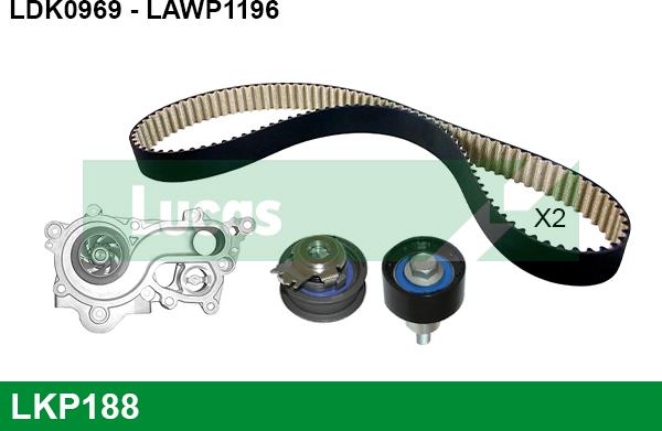 LUCAS LKP188 - Pompe à eau + kit de courroie de distribution cwaw.fr