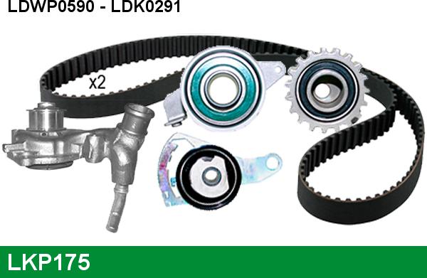 LUCAS LKP175 - Pompe à eau + kit de courroie de distribution cwaw.fr