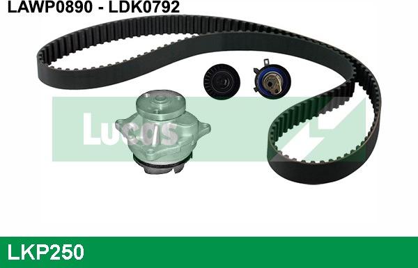 LUCAS LKP250 - Pompe à eau + kit de courroie de distribution cwaw.fr