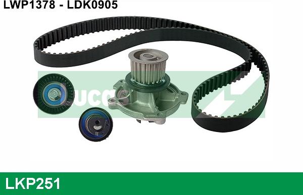 LUCAS LKP251 - Pompe à eau + kit de courroie de distribution cwaw.fr