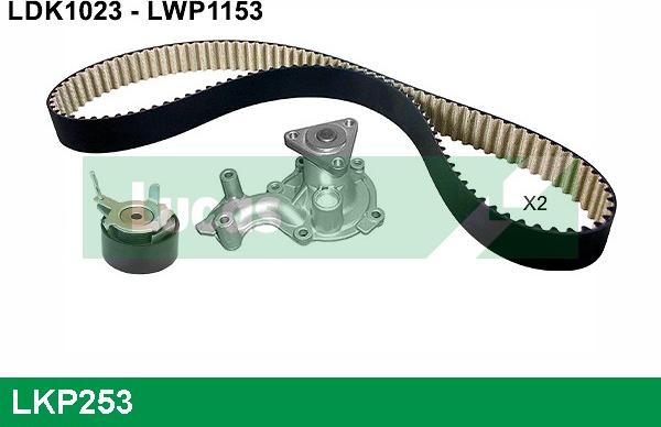 LUCAS LKP253 - Pompe à eau + kit de courroie de distribution cwaw.fr