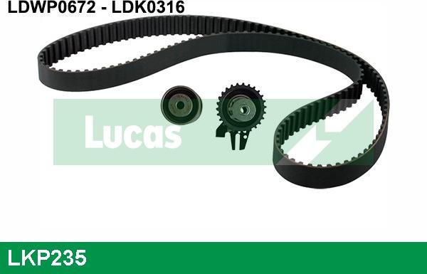 LUCAS LKP235 - Pompe à eau + kit de courroie de distribution cwaw.fr