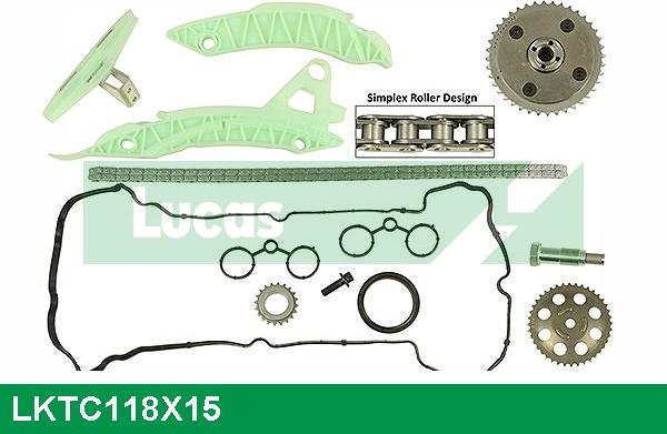 LUCAS LKTC118X15 - Kit de distribution par chaîne cwaw.fr