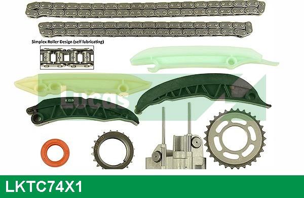 LUCAS LKTC74X1 - Kit de distribution par chaîne cwaw.fr