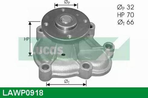 Lucas Engine Drive LAWP0918 - Pompe à eau cwaw.fr