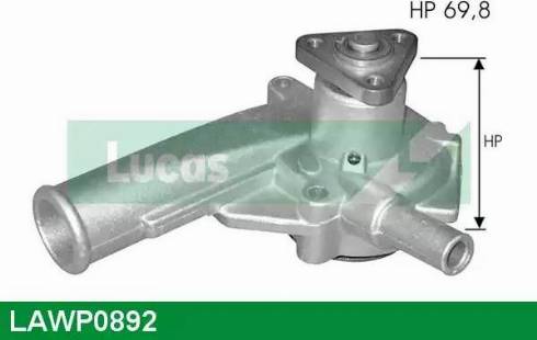 Lucas Engine Drive LAWP0892 - Pompe à eau cwaw.fr