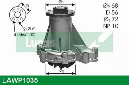 Lucas Engine Drive LAWP1035 - Pompe à eau cwaw.fr