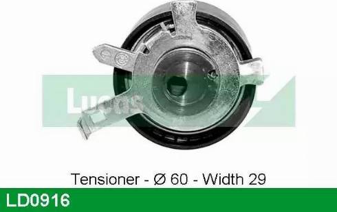 Lucas Engine Drive LD0916 - Poulie-tendeur, courroie de distribution cwaw.fr