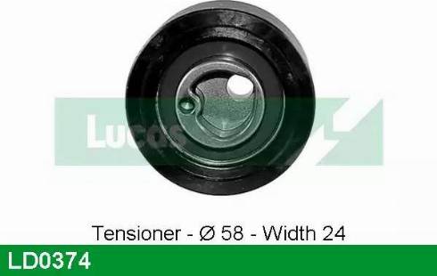 Lucas Engine Drive LD0374 - Poulie-tendeur, courroie de distribution cwaw.fr