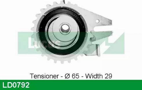 Lucas Engine Drive LD0792 - Poulie-tendeur, courroie de distribution cwaw.fr