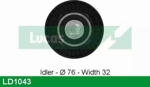 Lucas Engine Drive LD1043 - Poulie renvoi / transmission, courroie de distribution cwaw.fr