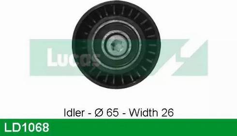 Lucas Engine Drive LD1068 - Poulie renvoi / transmission, courroie de distribution cwaw.fr