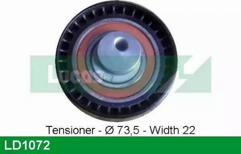 Lucas Engine Drive LD1072 - Poulie renvoi / transmission, courroie de distribution cwaw.fr