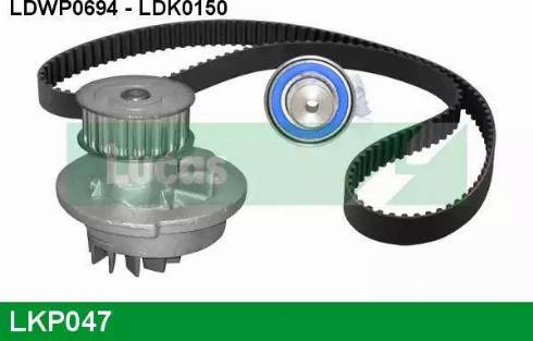 Lucas Engine Drive LKP047 - Pompe à eau + kit de courroie de distribution cwaw.fr