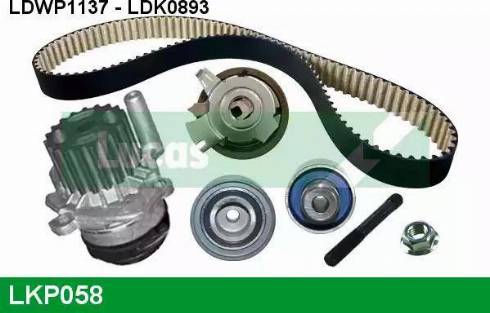 Lucas Engine Drive LKP058 - Pompe à eau + kit de courroie de distribution cwaw.fr