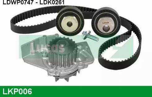 Lucas Engine Drive LKP006 - Pompe à eau + kit de courroie de distribution cwaw.fr