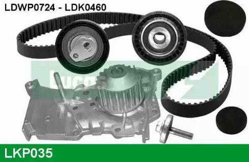 Lucas Engine Drive LKP035 - Pompe à eau + kit de courroie de distribution cwaw.fr