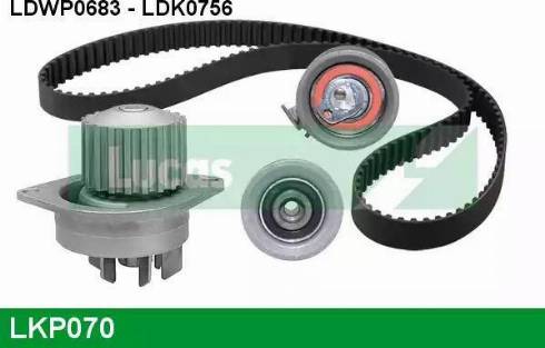 Lucas Engine Drive LKP070 - Pompe à eau + kit de courroie de distribution cwaw.fr