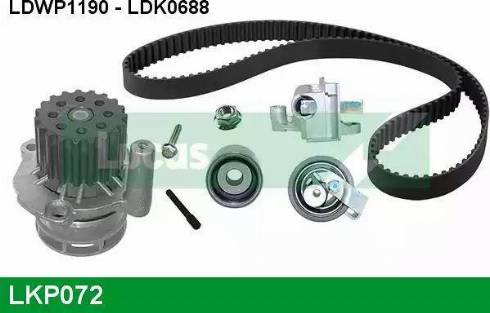 Lucas Engine Drive LKP072 - Pompe à eau + kit de courroie de distribution cwaw.fr