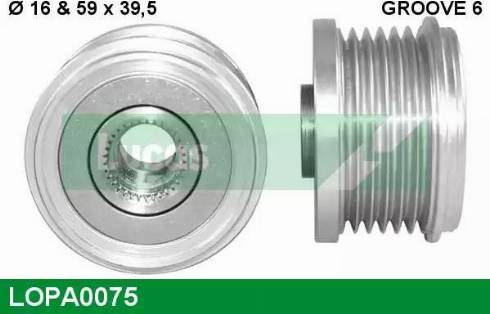 Lucas Engine Drive LOPA0075 - Poulie, alternateur cwaw.fr