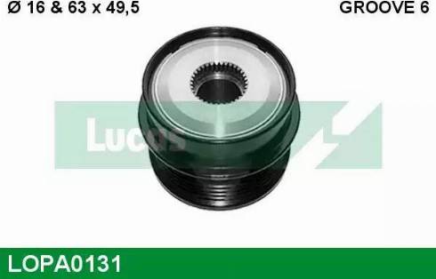 Lucas Engine Drive LOPA0131 - Poulie, alternateur cwaw.fr