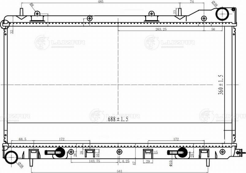 Luzar LRc 221A0 - Radiateur, refroidissement du moteur cwaw.fr