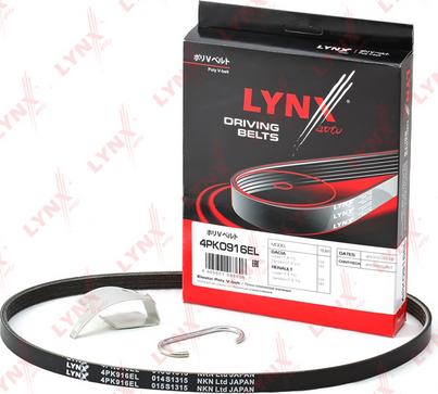 LYNXauto 4PK0916EL - Courroie trapézoïdale à nervures cwaw.fr